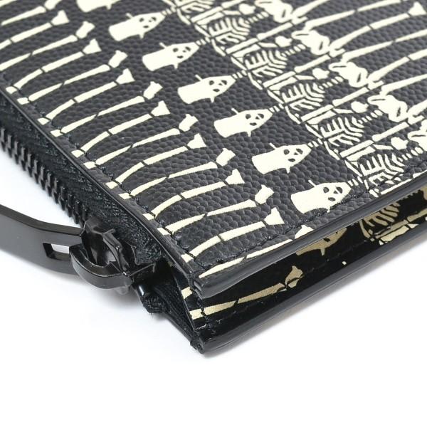 サンローランパリ 397294 スカルプリント総柄レザークラッチバッグ  