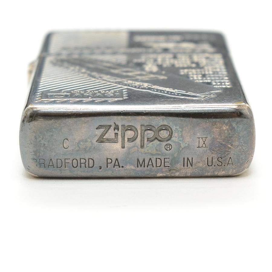 ●304581 ZIPPO ジッポー オイルライター ●WORLD ARMY ZIPPO 戦艦赤城 AKAGI 空母 1993年製 メンズ シルバー_3