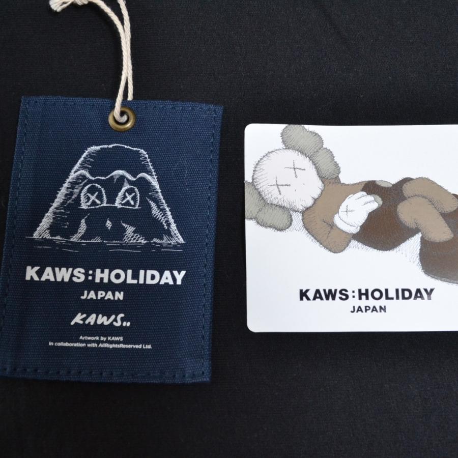 KAWS HOLIDAY JAPAN カウズホリデイジャパン 刺繍 Tシャツ ショートスリーブ 半袖 サイズL メンズ コットン100% ブラック