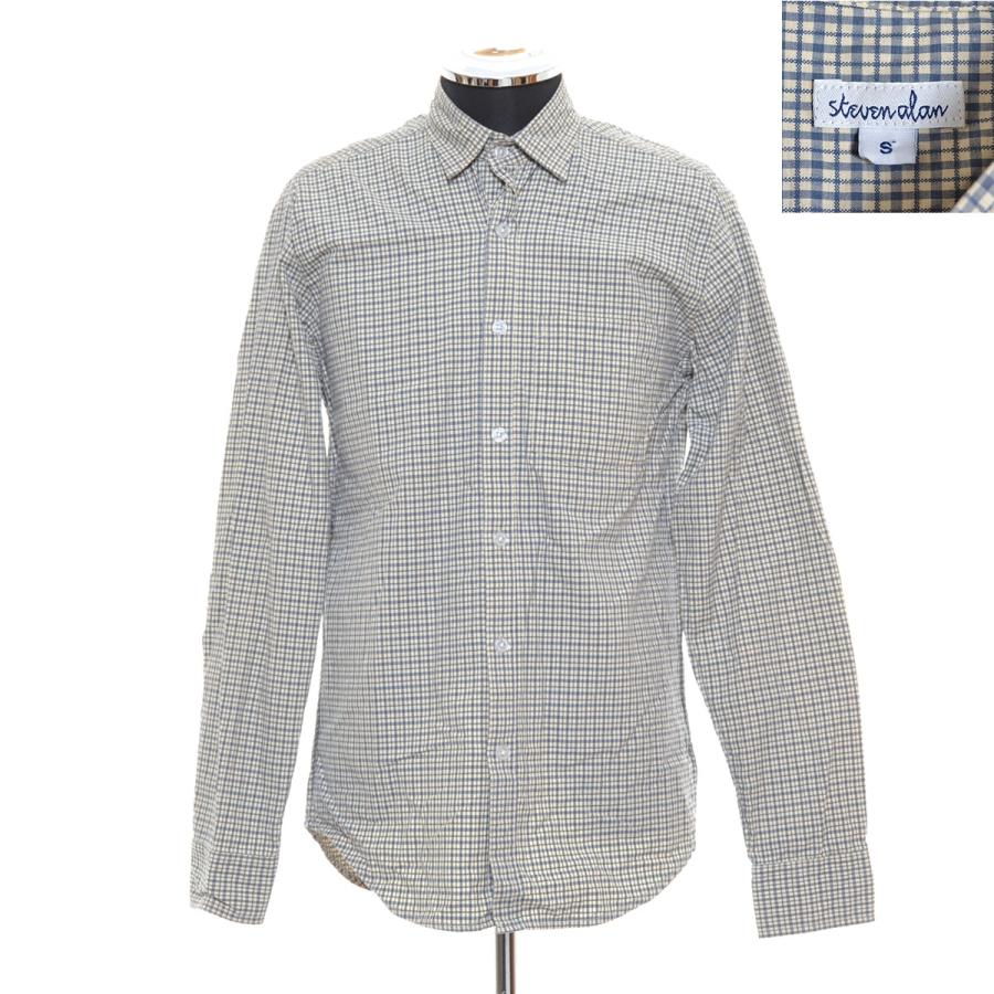 〇355570 STEVEN ALAN スティーブンアラン 〇チェック柄シャツ ロング 