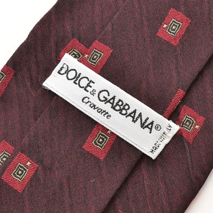 DOLCE & GABBANA ドルガバ文字総柄　ナローネクタイ シルク100 DOLCE & GABBANA ドルガバ文字総柄 ナローネクタイ シルク100