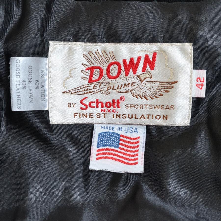 Schott ショット ラムレザー ダウンジャケット サイズ42 羊革 Usa製 メンズ ブラック リサイクル市場エコ 通販 Yahoo ショッピング