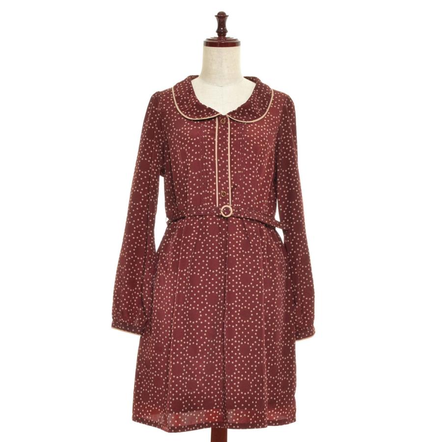 The Emporium ジ エンポリアム ワールド 長袖ワンピース サイズf ポリエステル 丸襟 ミニ丈 レディース レッド リサイクル市場エコ 通販 Yahoo ショッピング