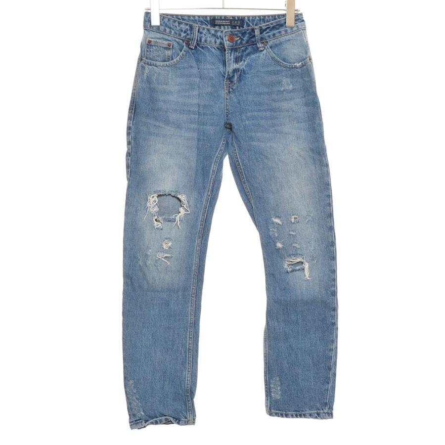 Zara ザラ テーパード ダメージジーンズ サイズeur 32 Usa 00 Mex 22 コットン レディース ブルー リサイクル市場エコ 通販 Yahoo ショッピング