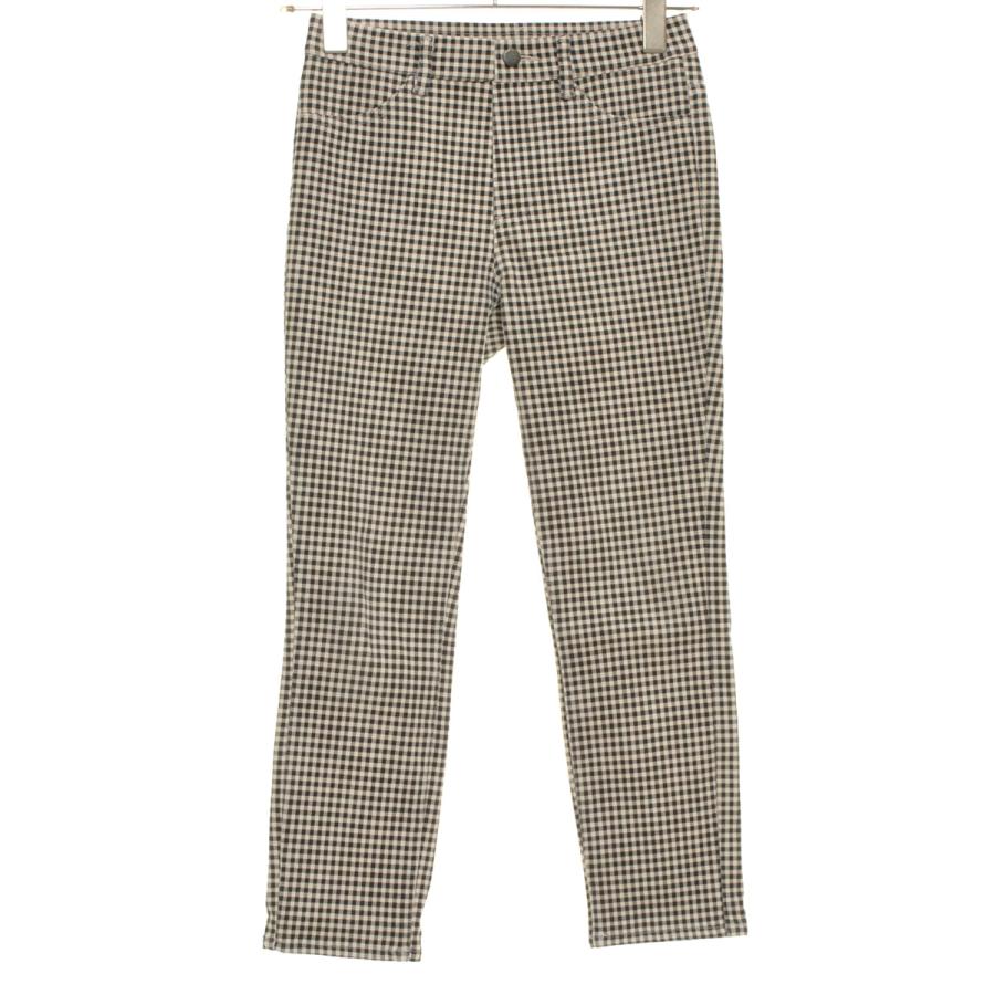 ユニクロ UNIQLO ギンガムチェックパンツ ウルトラストレッチプリント クロップドレギンスパンツ 415220 サイズS 2019 ...