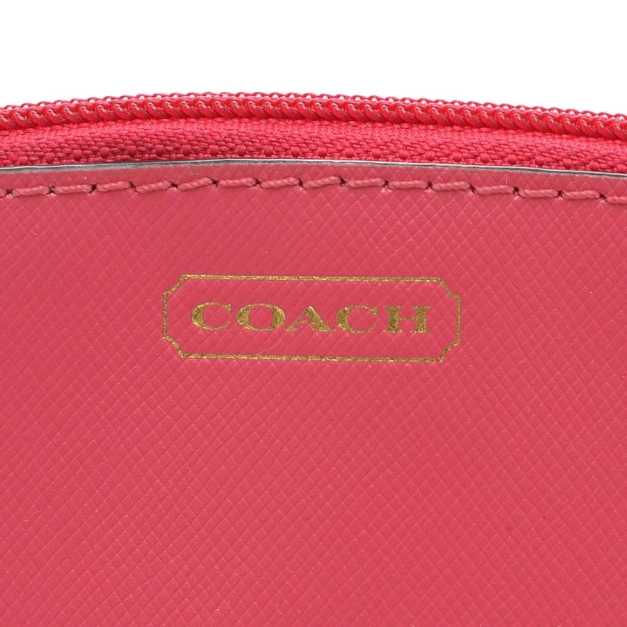 COACH（コーチ） 半月型化粧ポーチ レザー レディース ピンク 