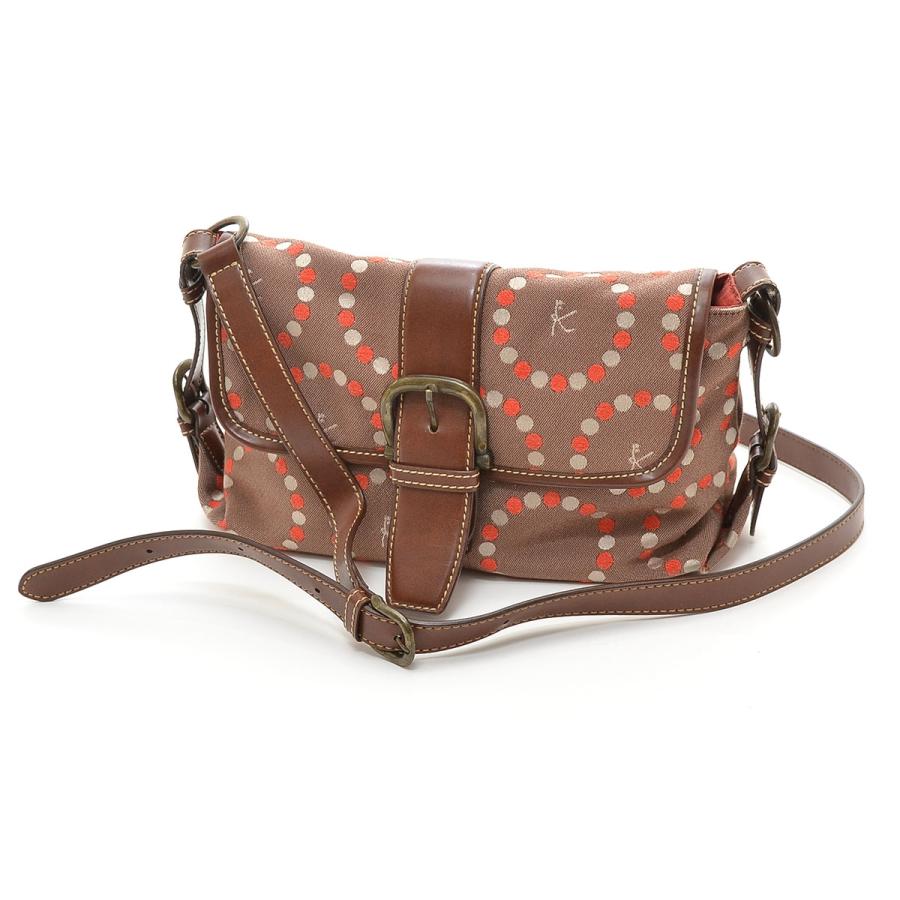 Kumikyoku クミキョク 組曲 オンワード樫山 ドットキャンバスショルダーバッグ レディース ブラウン リサイクル市場エコ 通販 Yahoo ショッピング