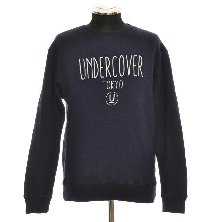 アンダーカバー スウェット トレーナー S ネイビー ロゴ UNDERCOVER