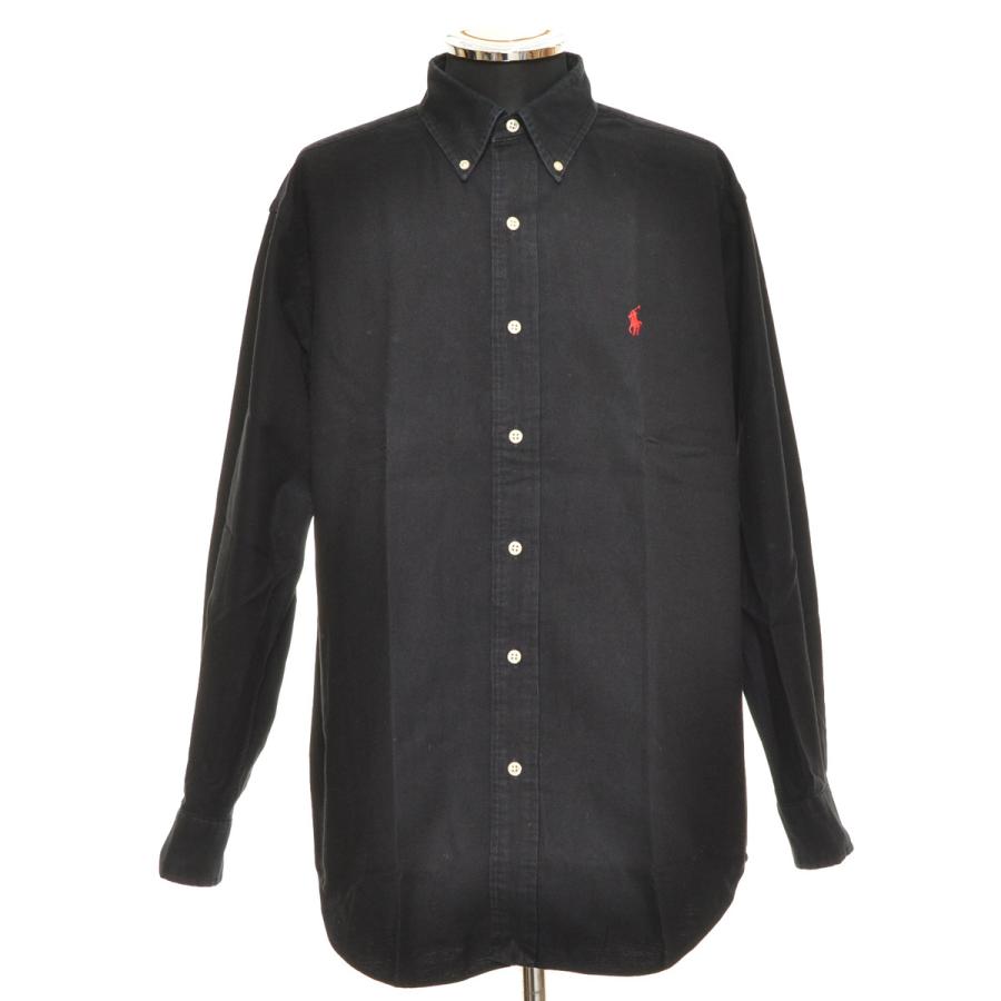 極美品！ポロ/ラルフローレン コットンサテンウエスタンシャツ ブラックXLサイズ POLO RALPH LAUREN（ポロ・ラルフローレン） Ralph Lauren ラルフ