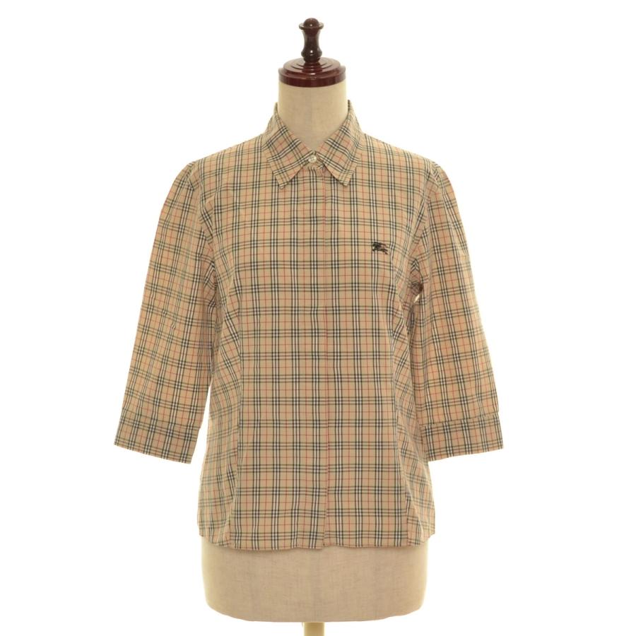 BURBERRY ブルーレーベル　ノバチェックシャツ　三陽商会　40サイズ BURBERRY BLUE LABEL（バーバリーブルーレーベル） 三陽商会 刺繍ロゴ