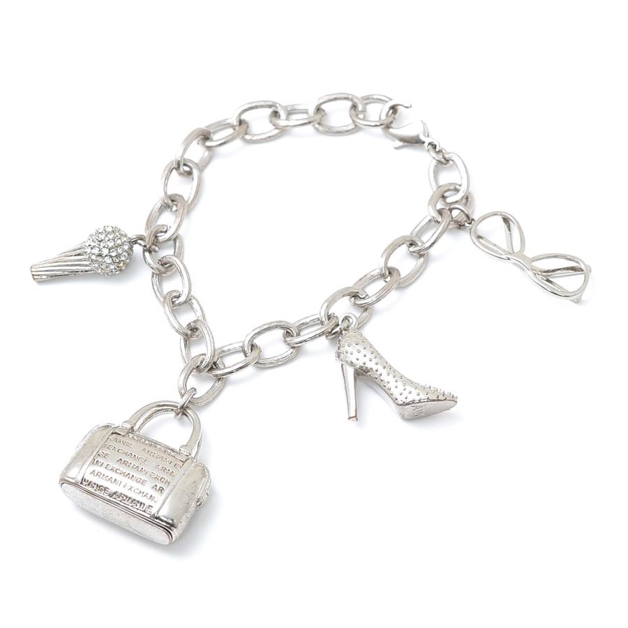 ARMANI EXCHANGE アルマーニエクスチェンジ A/X チャームブレスレット レディース シルバー :0230444019:リサイクル市場エコ 通販 アルマーニエクスチェンジ ARMANI EXCHANGE レディースブレスレット