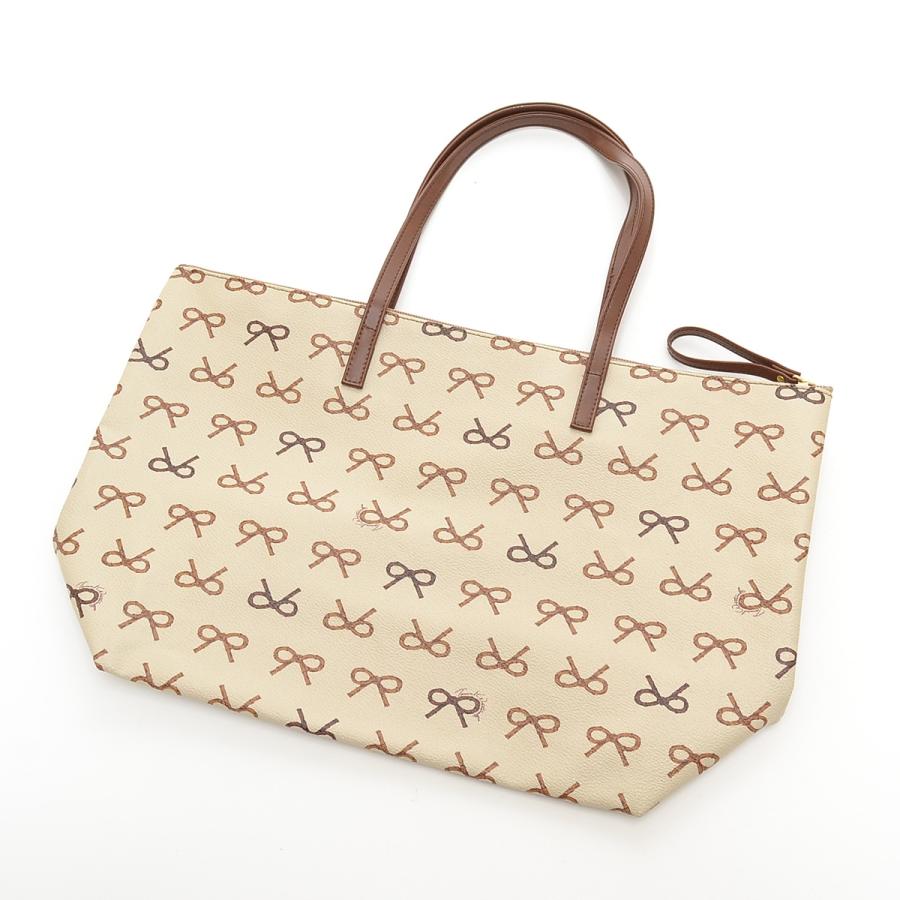 tamami watanabe タマミワタナベ トートバッグ 総柄リボンプリントPVC  