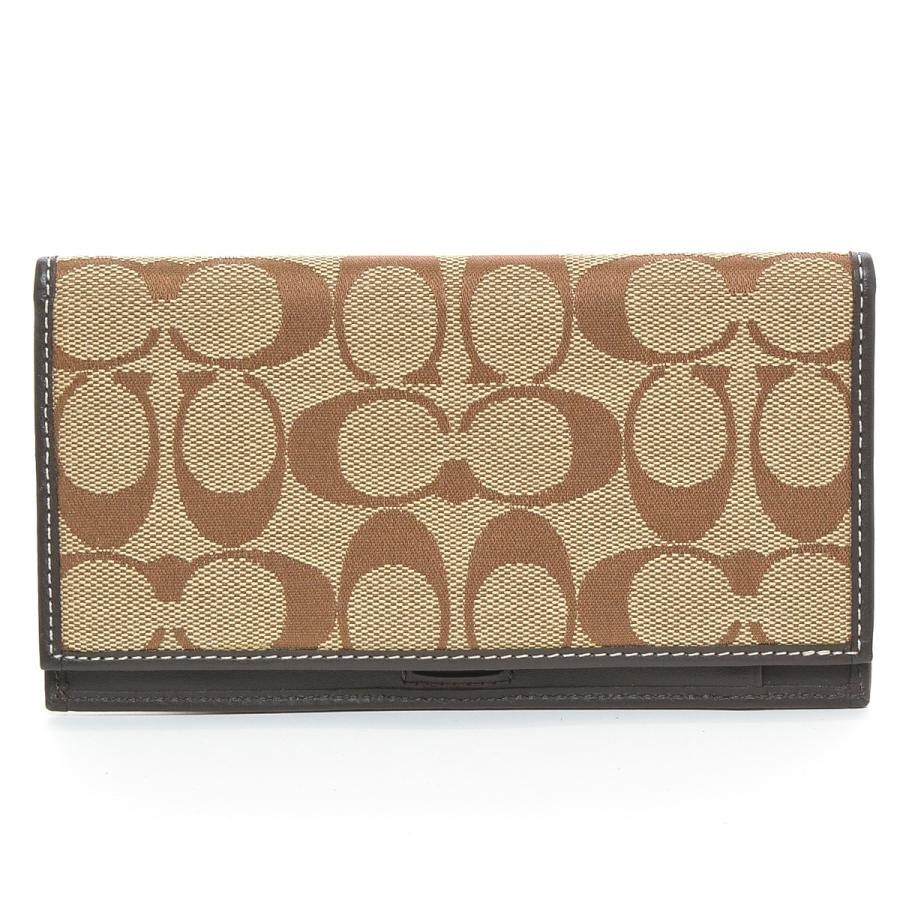 COACH コーチ 手帳カバー シグネチャー キャンバス レザー ベージュ 