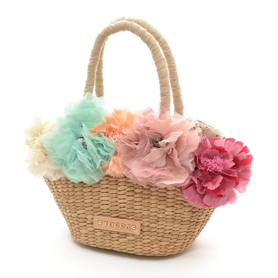TOCCAフラワーカゴバック TOCCA（トッカ） オンワード樫山 かごバッグ フラワー装飾 レディース