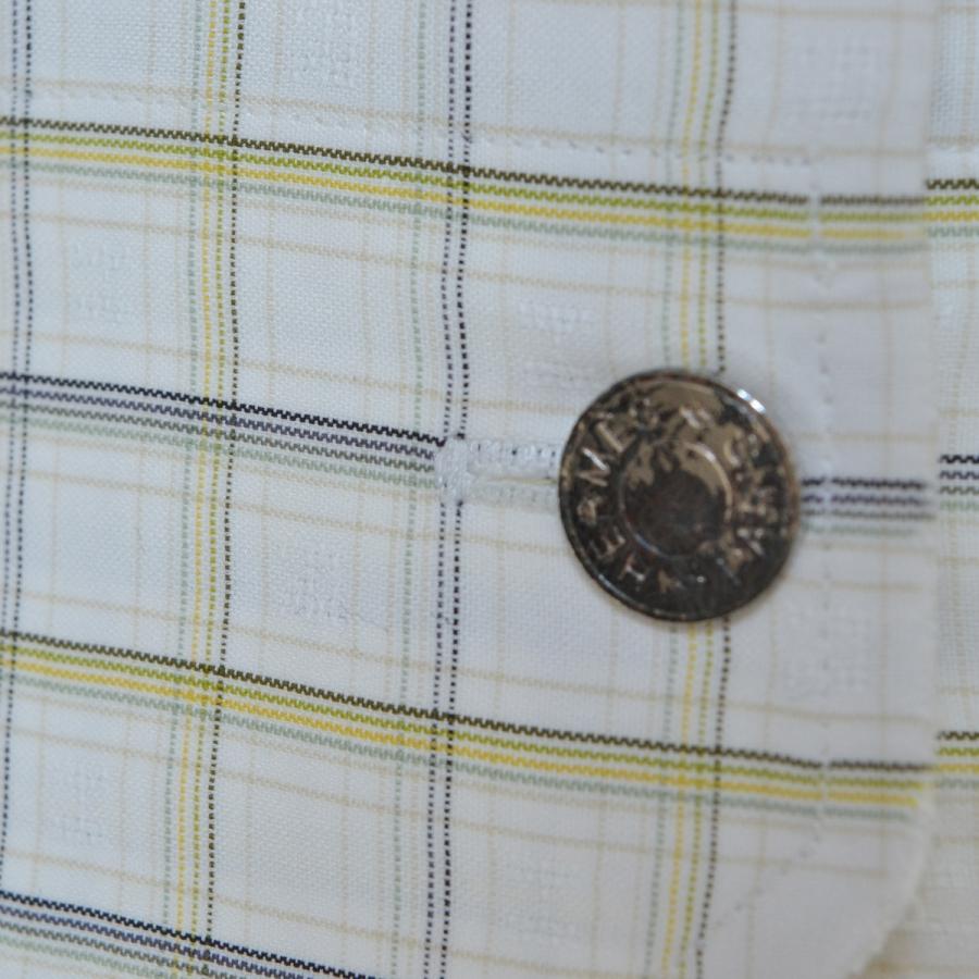 HERMES ○462864 エルメス ○セリエボタンチェックシャツ HERMES ○462864 エルメス ○セリエボタンチェックシャツ