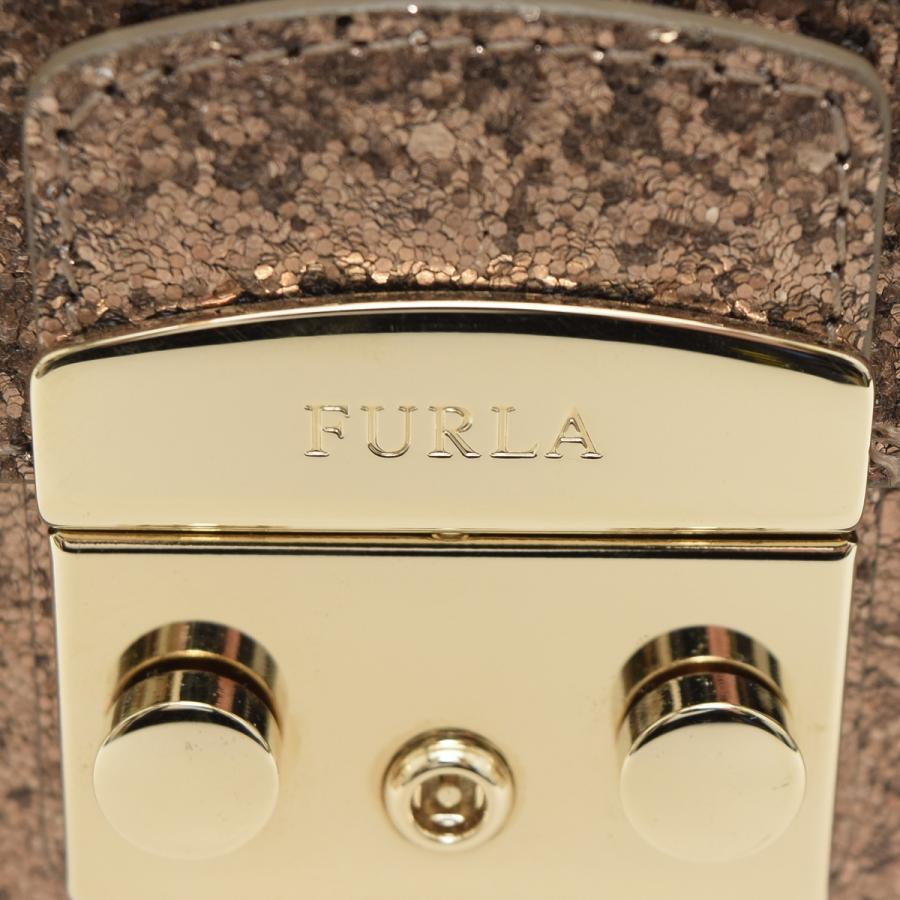 FURLA フルラ メトロポリス グリッターチェーンショルダーフラップポシェット レディース ブロンズ｜ecoikawadani｜07