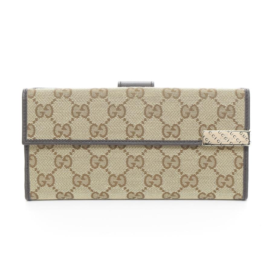 GGキャンバス GUCCI グッチ 二つ折り長財布 257012 レディース