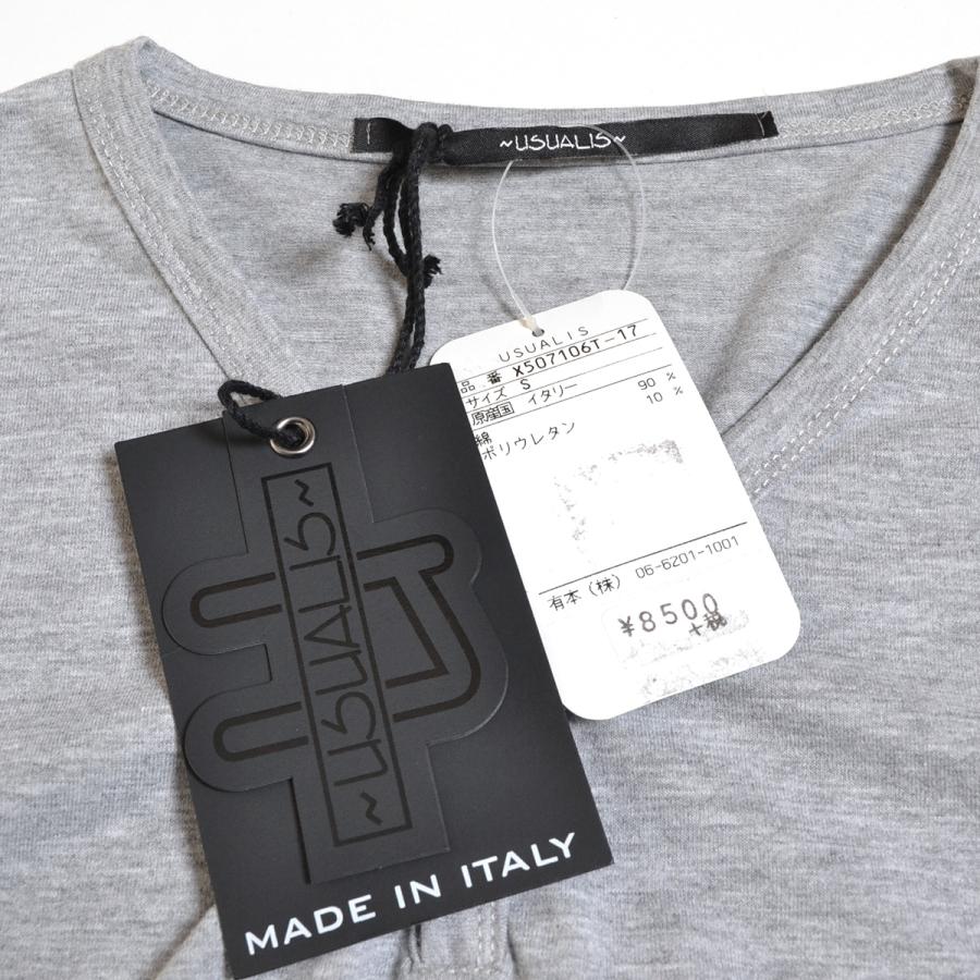 USUALIS（ウザリス） ○474899 未使用品 ○ヘンリーネック Tシャツ 