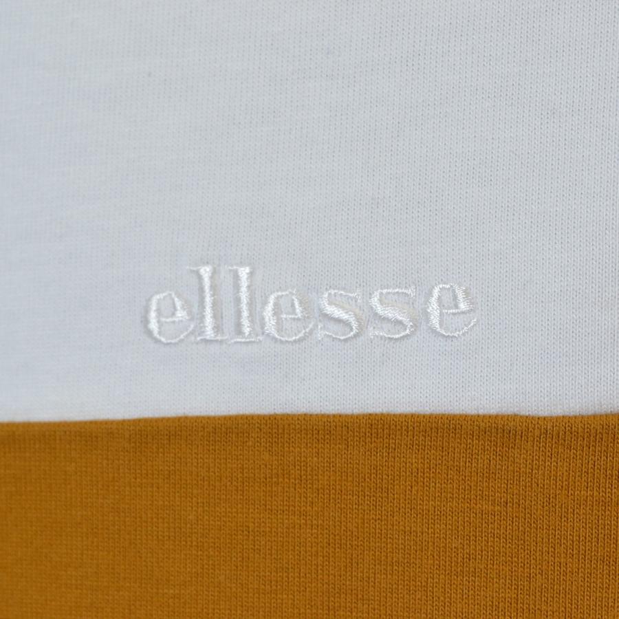 ●476331 ellesse エレッセ ゴールドウィン ●切替Tシャツ 半袖 sense of place 別注 サイズM メンズ ホワイト マスタード｜ecoikawadani｜05