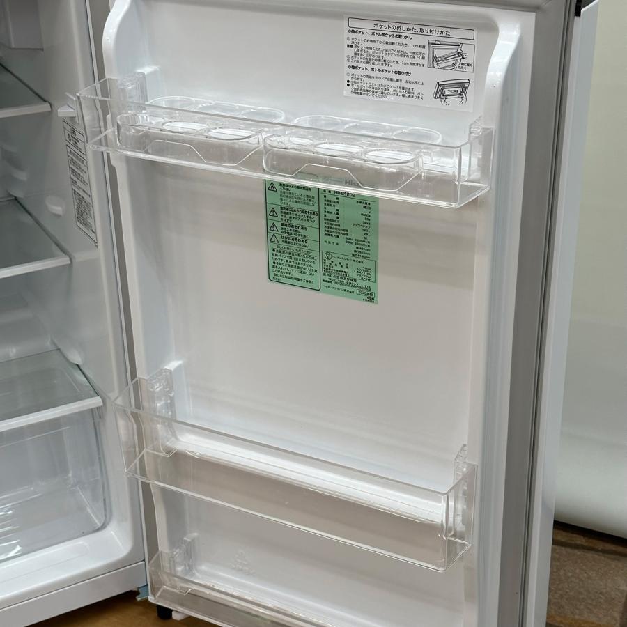 ◆482674 Hisense ハイセンス 2ドア冷凍冷蔵庫 HR-B1202 サイズ幅481x高さ1180x奥行510mm 2020年製  容積：120L 質量：32kg