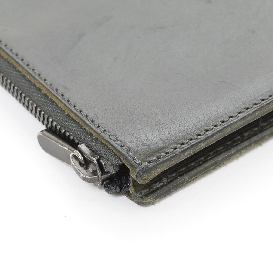 Syrinx L字ファスナー長財布 Hitoe L-zip L Liscio レザー メンズ モス