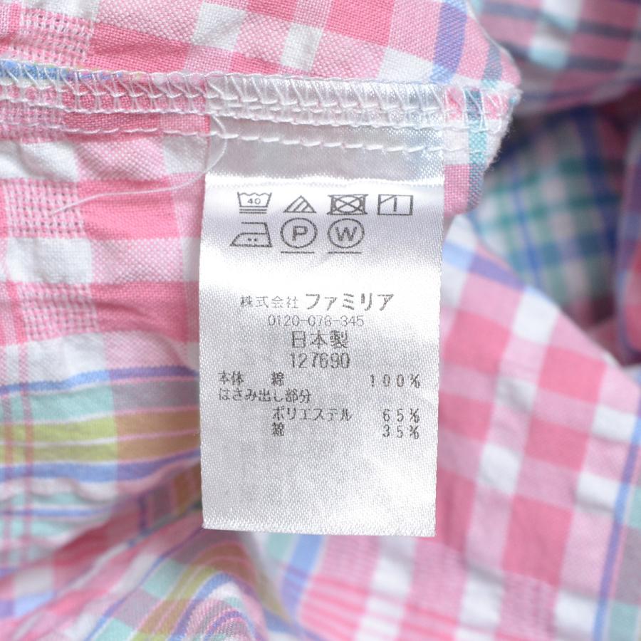 familiarファミリア チェック ワンピース フルーツ新品100