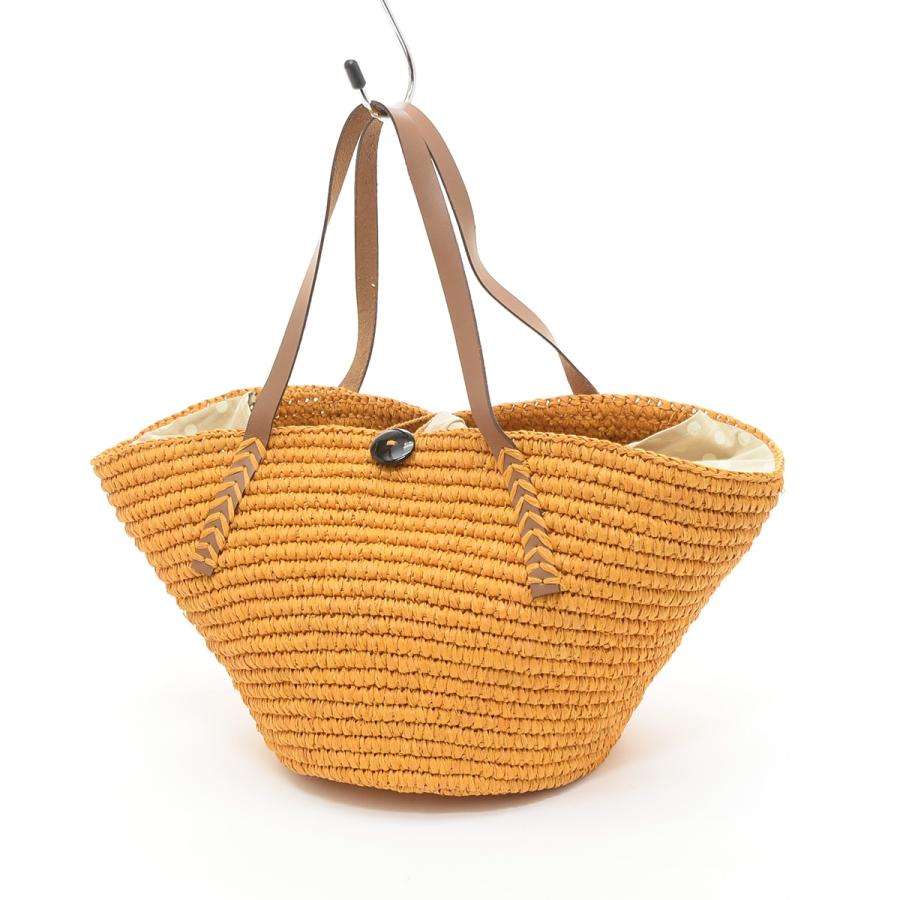 Sans Arcidet サンアルシデ トートバッグ Cuir&Raffia カゴバッグ  