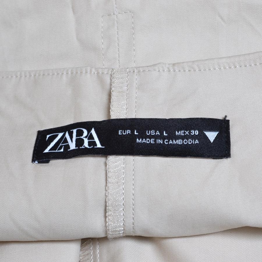 ■492954 ZARA ザラ ●ミニスカート ボックススカート キュロット サイズL レディース ベージュ｜ecoikawadani｜05