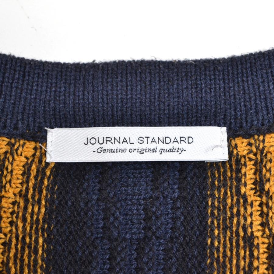 ●493851 JOURNAL STANDARD ●ジャガードカーディガン ニット ジオメパターン 20080600921130 サイズS メンズ イエロー ネイビー｜ecoikawadani｜04