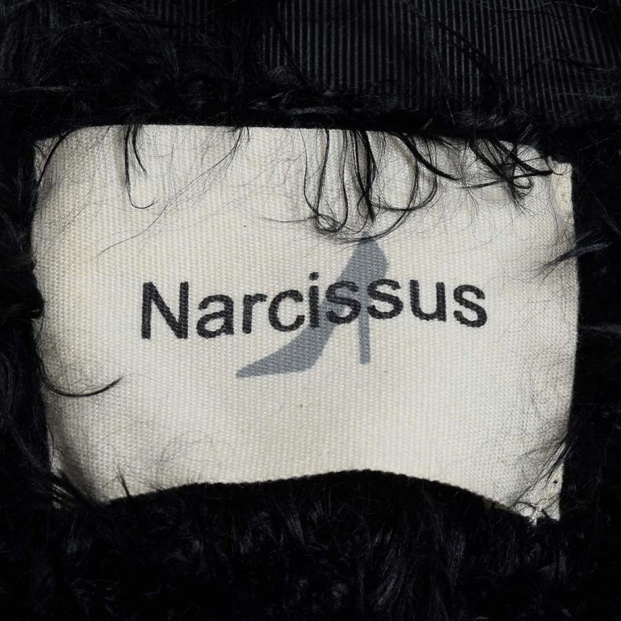 □495789 Narcissus ナルシス ポンチョ ケープ ○チキャンラムファー ドルマン ベスト サイズ02 レディース ブラック｜ecoikawadani｜03