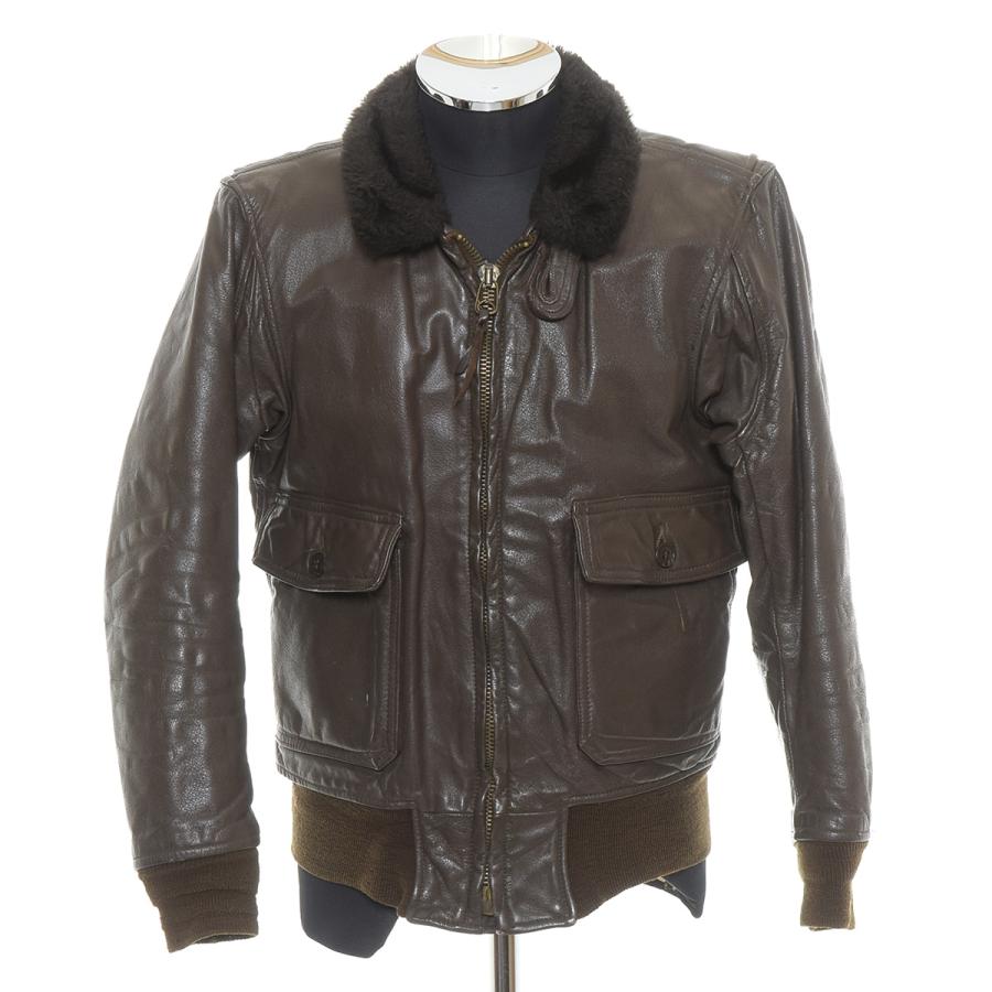 RALPH EDWARDS SPORTSWEAR ●フライトジャケット G-1 サイズ38 SCOVILLジッパー メンズ ブラウン ○502684 RALPH EDWARDS SPORTSWEAR ○フライトジャケット G-1 サイズ