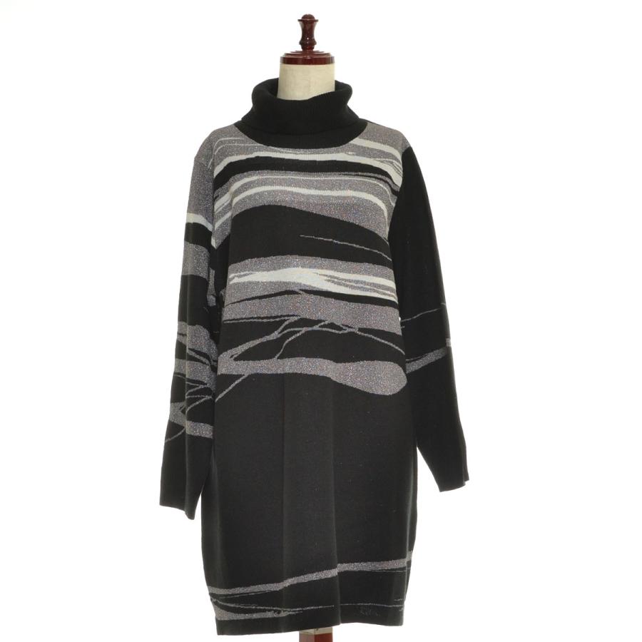 BOUTIQUE JUNKO グリッターニット ジャガードチュニック ＬＬサイズ コシノジュンコ（JUNKO KOSHINO） □561008 BOUTIQUE JUNKO ジュンコ