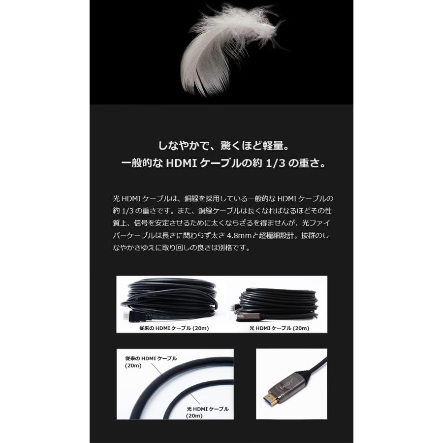 HDMIケーブル 90m 4k 光ファイバー スリム 宅配便送料無料_3