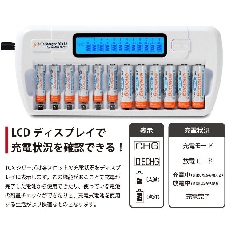 充電器 エネループ 充電池 用 業務用 12本同時充電 エネロング など ニッケル水素 防災 宅配便送料無料 Ej Tgx12lcd えこじじいの店 通販 Yahoo ショッピング
