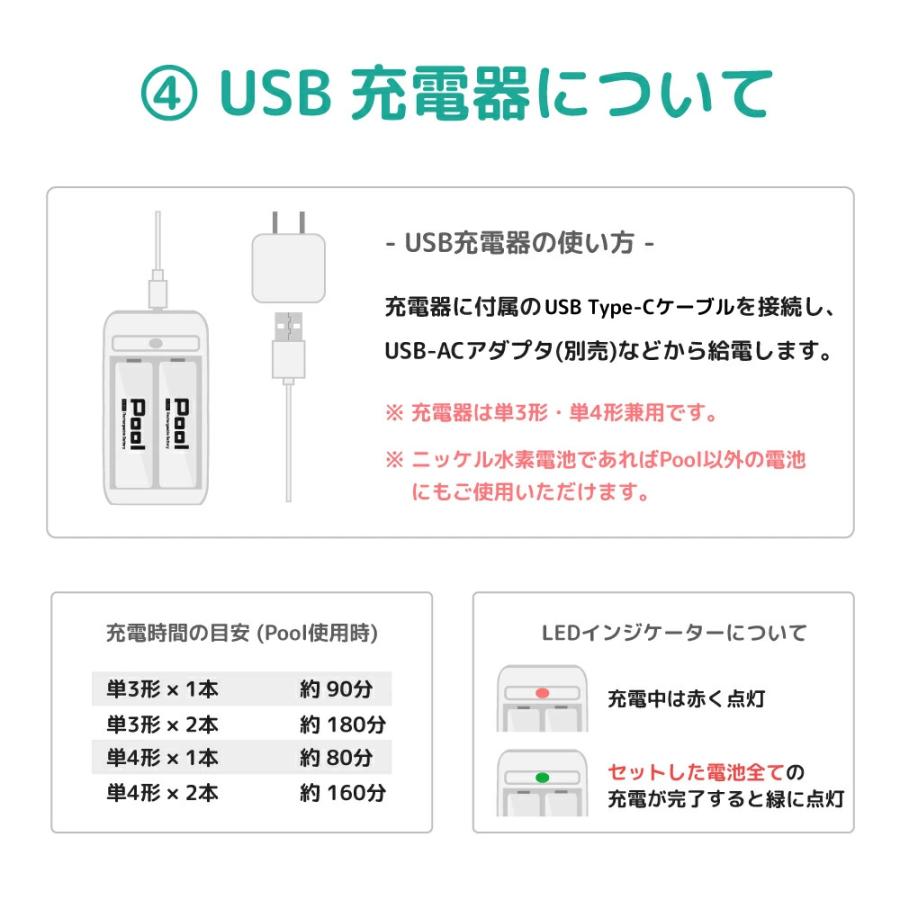 充電池 充電器セット 単3 単4 スターター 電池 4本セット ネコポス送料