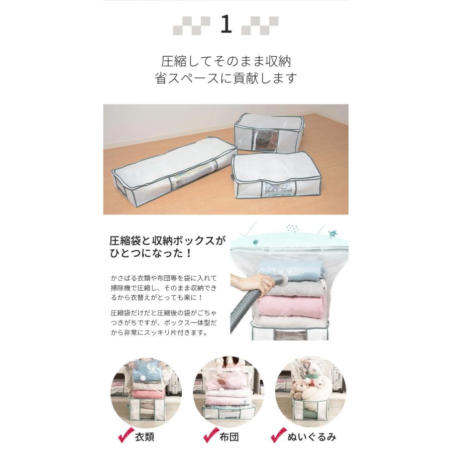 圧縮袋 衣類 布団 圧縮ボックス 収納ケース 服 収納 押し入れ