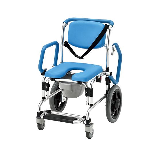 【法人様限定】コンフォートシャワーキャリアー　可動式ひじ掛付き（ブルー）　HT6130 | 