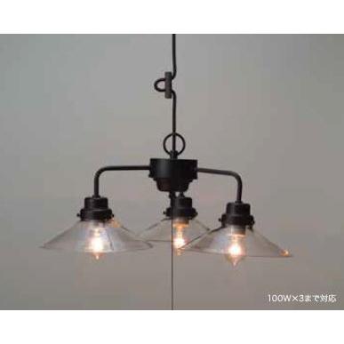 【法人様限定】GLF　ペンダント照明器具　P1硝子ロマン・3灯用　40W浪漫球付　GLF-3228C