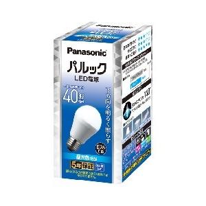 パナソニック LED電球 口金：E26 一般電球型 下方向 40W相当 昼光色