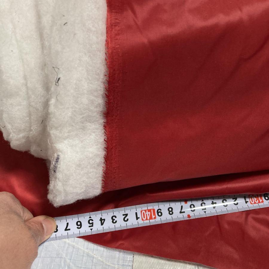 生地 アウトレット 通販 布地生地3m no1543冬物わた付きシャカシャカ赤