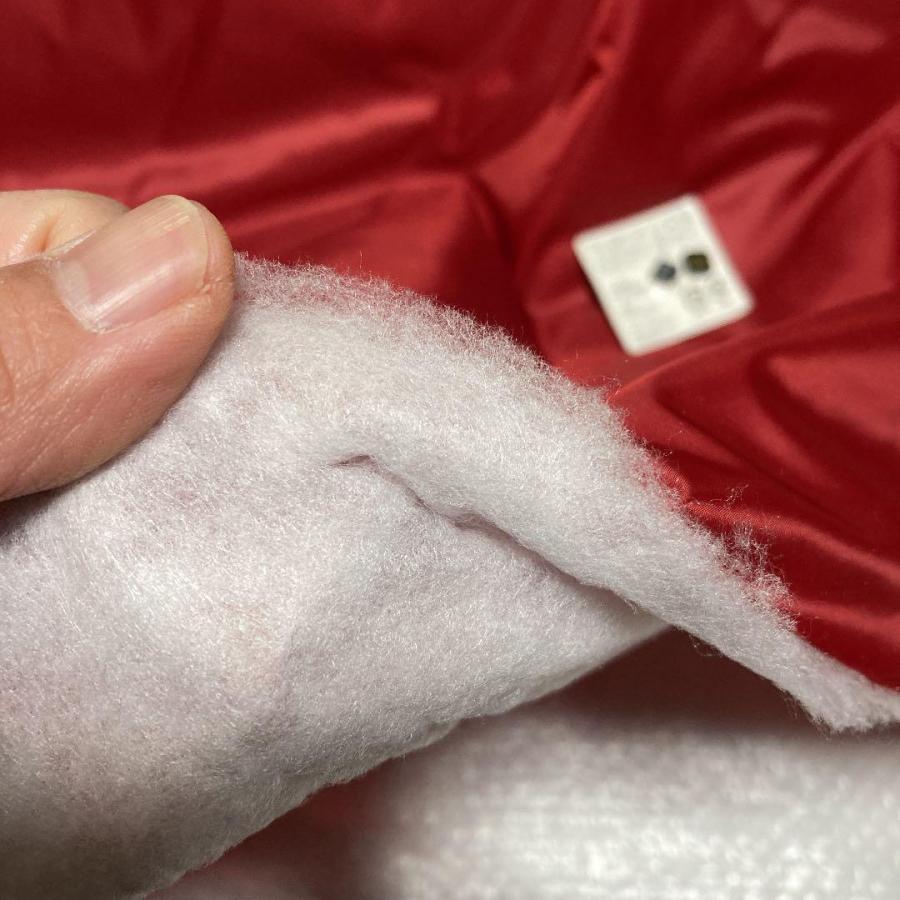 生地 アウトレット 通販 布地生地3m no1543冬物わた付きシャカシャカ赤