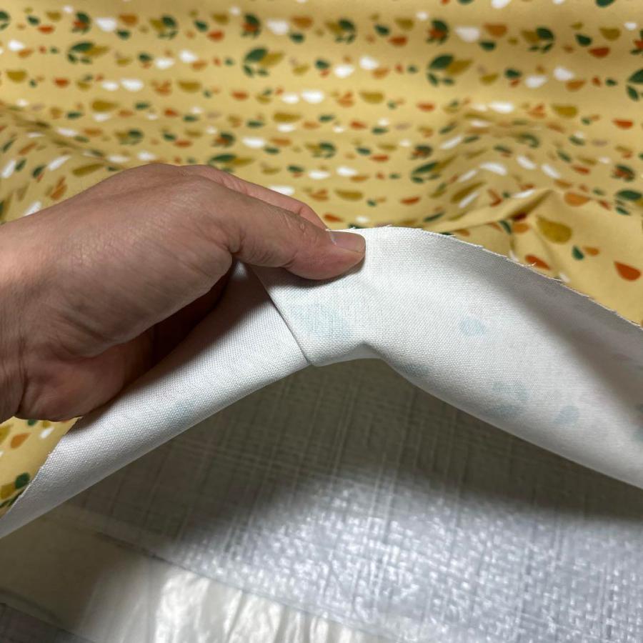 布地生地1m no2631イノシシ柄キャンバス薄オレンジ : ECOKIJI-エコキジ