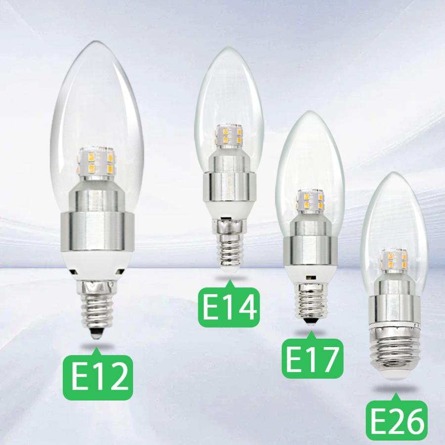 シャンデリア電球 調光器対応 LED電球 E12 E14 E17 E26 燭台電球 シャンデリア電球 調光器対応 LED電球 E12 E14 E17 E26 燭台電球