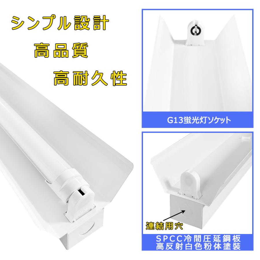 LED蛍光灯器具 LEDベースライト 笠付トラフ 1灯 20W形 天井直付型 蛍光
