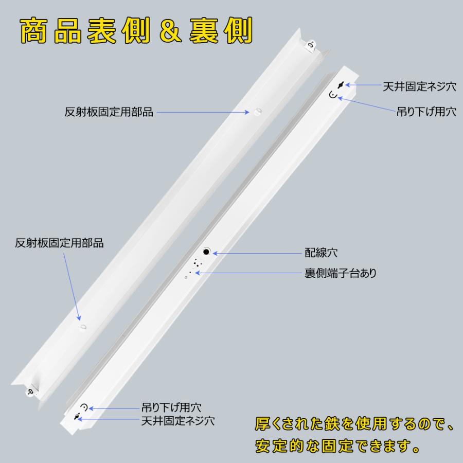 LED蛍光灯器具 笠付トラフ 10台セット 1灯 40W形 輝度可選 蛍光 LED蛍光灯器具 笠付トラフ 10台セット 1灯 40W形 輝度可選 蛍光