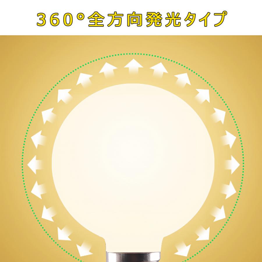 LEDボール電球 ボール球 E26 球型電球 60W形相当 LED電球 G80 全方向360度発光 高輝度 省エネ 節電 広配光 : エコ光電 ...