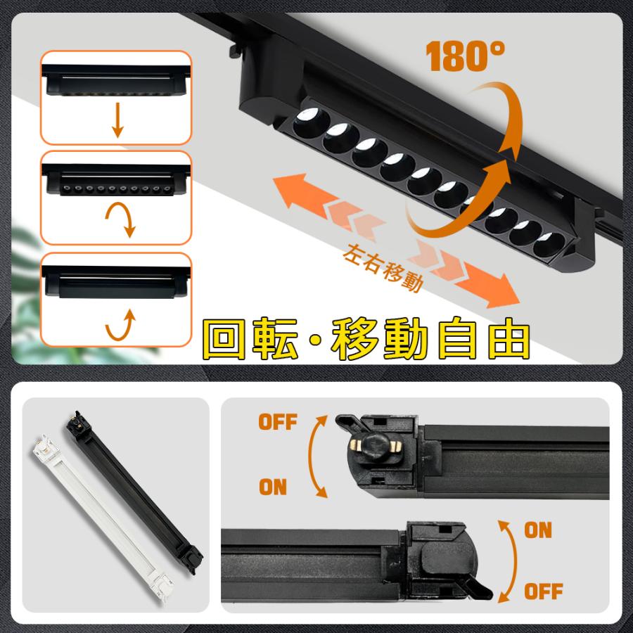 ダクトレール用 LEDベースライト 配線ダクトレール用ライト　３個セット ダクトレール用 ベースライト スポットライト 一体型 配線ダクトレール
