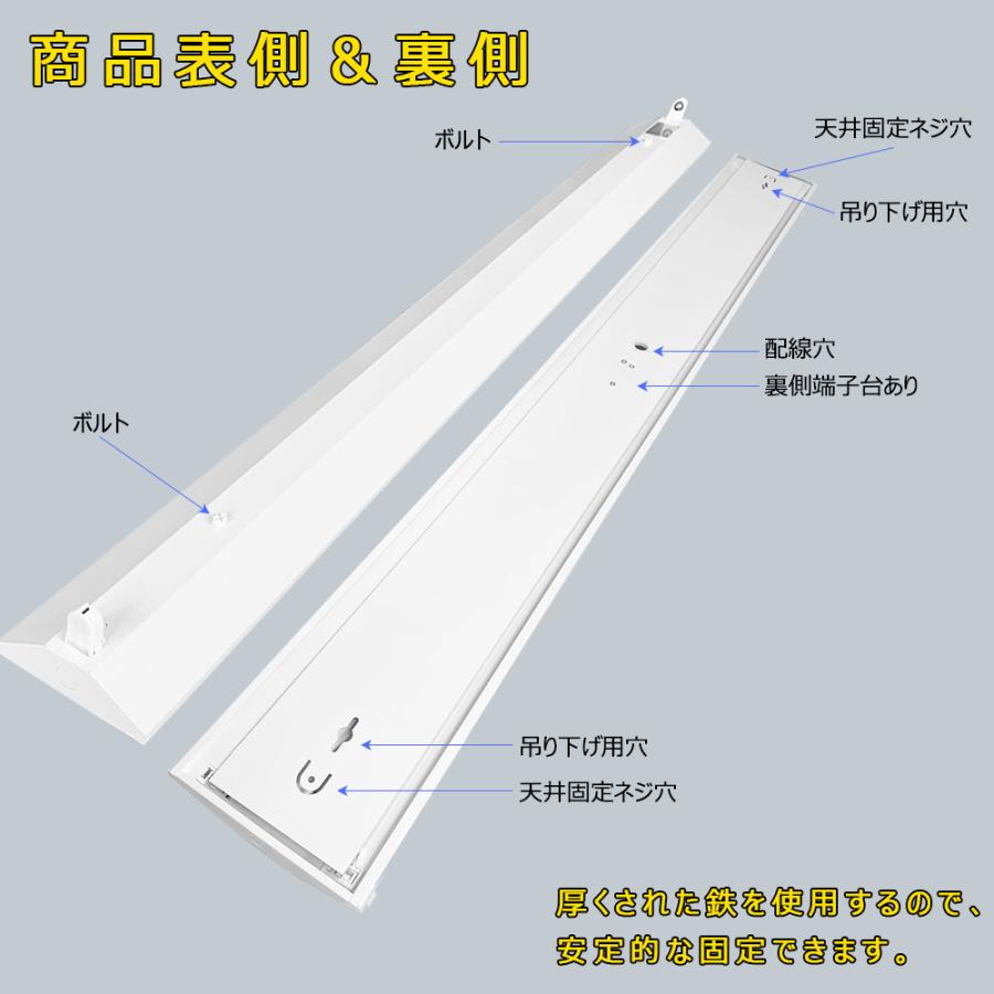 LED蛍光灯器具 LEDベースライト 逆富士 1灯 40W形 蛍光灯照明器具 施設
