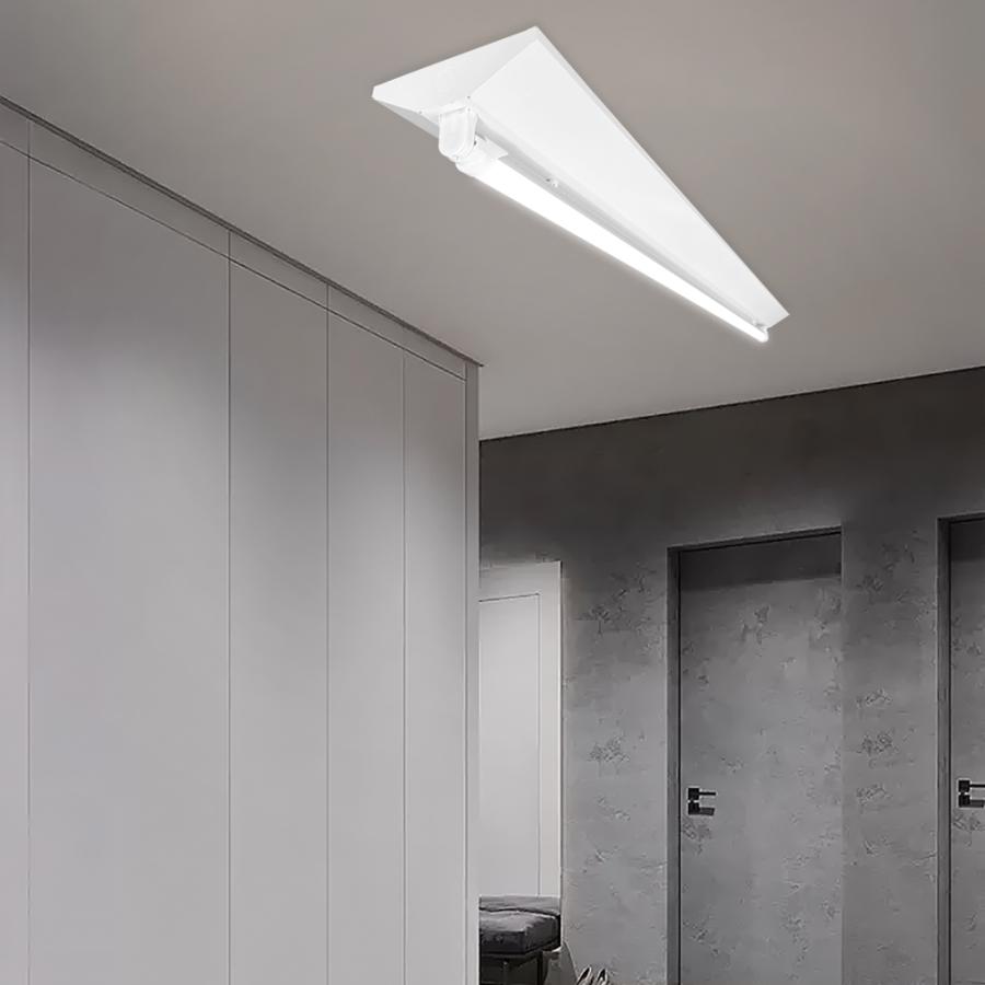 LED蛍光灯器具 LEDベースライト 逆富士 1灯 20W形 天井直付型 蛍光灯照明器具 天井照明 家庭 工場 倉庫 店舗 美容院 病院 5台セット