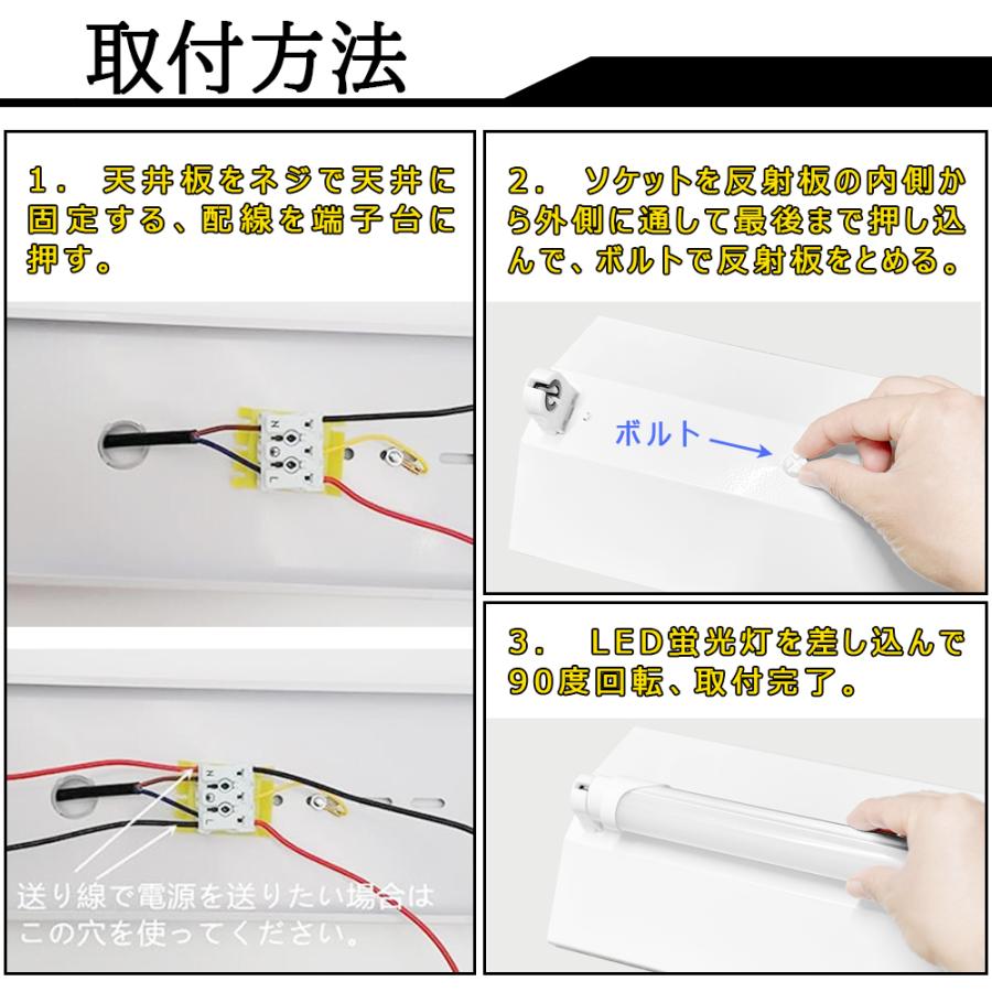 LED蛍光灯器具 LEDベースライト 逆富士 1灯 40W形 蛍光灯照明器具 施設